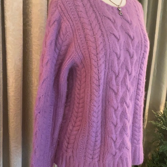 J. Crew Angora Lambswool Cable Knit Sweater - Picture 5 of 8